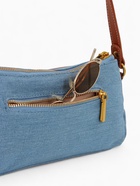 Сумка женская багет TEXTURA на молнии, 27×8×13 см, джинсовая, голубая - Фото 10