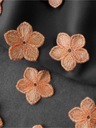 Аппликация для одежды «Цветок», текстильная, с голографической нитью, 3.5×3.5 см, 10 шт., оранжевая - Фото 2