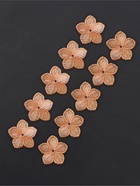 Аппликация для одежды «Цветок», текстильная, с голографической нитью, 3.5×3.5 см, 10 шт., оранжевая - Фото 4