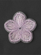 Аппликация для одежды «Цветок», текстильная, с голографической нитью, 3.5×3.5 см, 10 шт., сиреневая - Фото 2