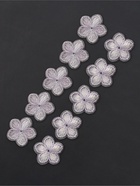 Аппликация для одежды «Цветок», текстильная, с голографической нитью, 3.5×3.5 см, 10 шт., сиреневая - Фото 3