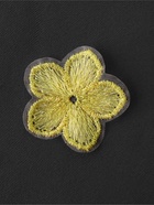 Аппликация для одежды «Цветок», текстильная, с голографической нитью, 3.5×3.5 см, 10 шт., жёлтая - Фото 3