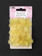 Аппликация для одежды «Цветок», текстильная, с голографической нитью, 3.5×3.5 см, 10 шт., жёлтая - Фото 5