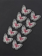 Аппликация для одежды «Бабочка», текстильная, 5×4 см, 10 шт., белая, розовая - Фото 4