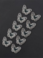 Аппликация для одежды «Бабочка», текстильная, 5×4 см, 10 шт., зеленая, белая - Фото 4