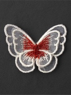 Аппликация для одежды «Бабочка», текстильная, 5×4 см, 10 шт., красная, белая - Фото 3