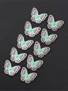 Аппликация для одежды «Бабочка», текстильная, 5×4 см, 10 шт., белая, мятная - Фото 4