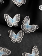 Аппликация для одежды «Бабочка», текстильная, 5×4 см, 10 шт., белая, голубая - Фото 2