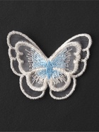 Аппликация для одежды «Бабочка», текстильная, 5×4 см, 10 шт., белая, голубая - Фото 3