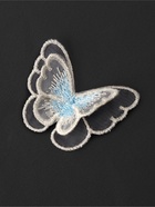 Аппликация для одежды «Бабочка», текстильная, 5×4 см, 10 шт., белая, голубая - Фото 5