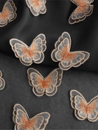 Аппликация для одежды «Бабочка», текстильная, 5×4 см, 10 шт., оранжевая, белая - Фото 2