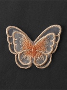 Аппликация для одежды «Бабочка», текстильная, 5×4 см, 10 шт., оранжевая, белая - Фото 3