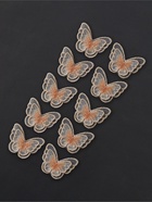 Аппликация для одежды «Бабочка», текстильная, 5×4 см, 10 шт., оранжевая, белая - Фото 4