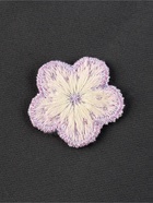 Аппликация для одежды «Цветок», текстильная, 2.8×2.8 см, 10 шт., сиреневая, белая - Фото 3