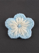 Аппликация для одежды «Цветок», текстильная, 2.8×2.8 см, 10 шт., белая, голубая - Фото 3