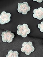 Аппликация для одежды «Цветок», текстильная, 2.8×2.8 см, 10 шт., мятная, белая - Фото 2
