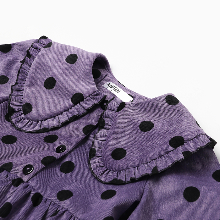 Платье детское вельветовое KAFTAN "Горошек" р.30 (98-104 см)