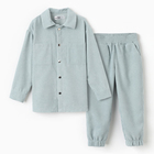 Костюм детский KAFTAN Velvet, размер 32 (110-116 см), голубой - Фото 6