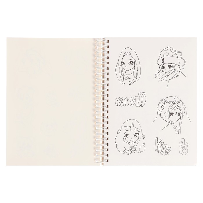 Раскраска-Стикербук с наклейками на гребне «Герои аниме»