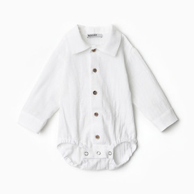 Боди-рубашка для мальчика MINAKU, цвет белый, рост 80-86