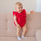 Боди детское MINAKU, рост 62-68 см, красное - Фото 2