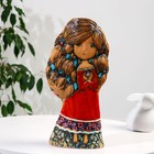 Сувенир  керамика   "Девочка с сердцем" красное платье (Ваза), h=36см V=2л - фото 321206403