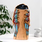 Сувенир  керамика   "Девушка в прекрасном платье с бабочками" (Ваза) h= 44,5 см. V=4л - Фото 3