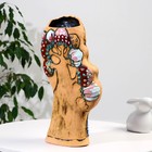 Сувенир  керамика  "Девушка с корзиной", платье в горошек (Ваза), тёмная h=40,5см V=2.5л - фото 23784757