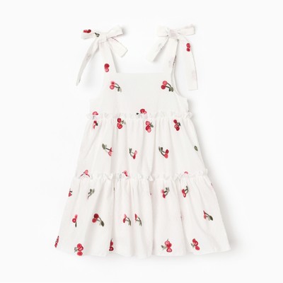 Сарафан для девочки MINAKU: Cotton collection, белый, рост 104 см