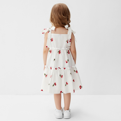 Сарафан для девочки MINAKU: Cotton collection, белый, рост 104 см