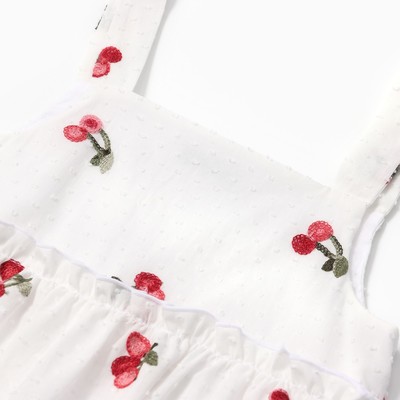 Сарафан для девочки MINAKU: Cotton collection, белый, рост 104 см