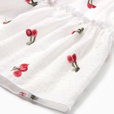 Сарафан для девочки MINAKU: Cotton collection, белый, рост 104 см