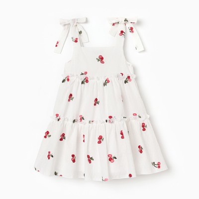 Сарафан для девочки MINAKU: Cotton collection, белый, рост 104 см