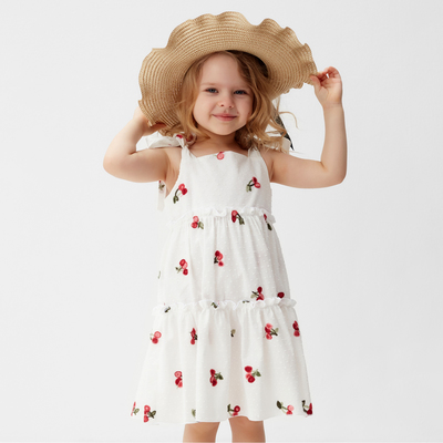 Сарафан для девочки MINAKU: Cotton collection, белый, рост 140-146 см