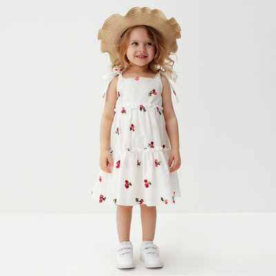 Сарафан для девочки MINAKU: Cotton collection, белый, рост 140-146 см