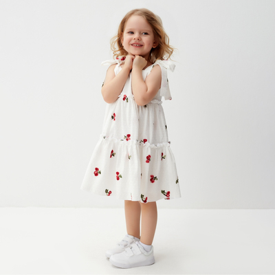 Сарафан для девочки MINAKU: Cotton collection, белый, рост 140-146 см