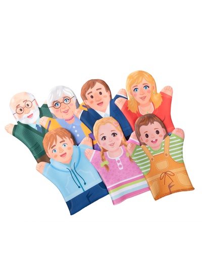 Домашний кукольный театр «Семья», 7 кукол-перчаток