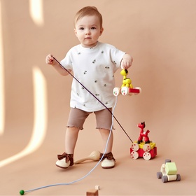 Костюм для девочки (футболка, шорты) «Крошка Я» Olives, рост 74-80 см