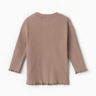 Футболка с длинным рукавом Крошка Я Olives, рост 62-68, коричневая - Фото 4