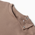 Футболка с длинным рукавом Крошка Я Olives, рост 86-92 см, коричневая - Фото 2