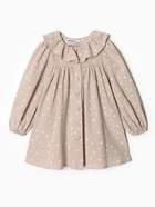 Платье детское с воротником KAFTAN, р.30 (98-104), бежевый - фото 809712707