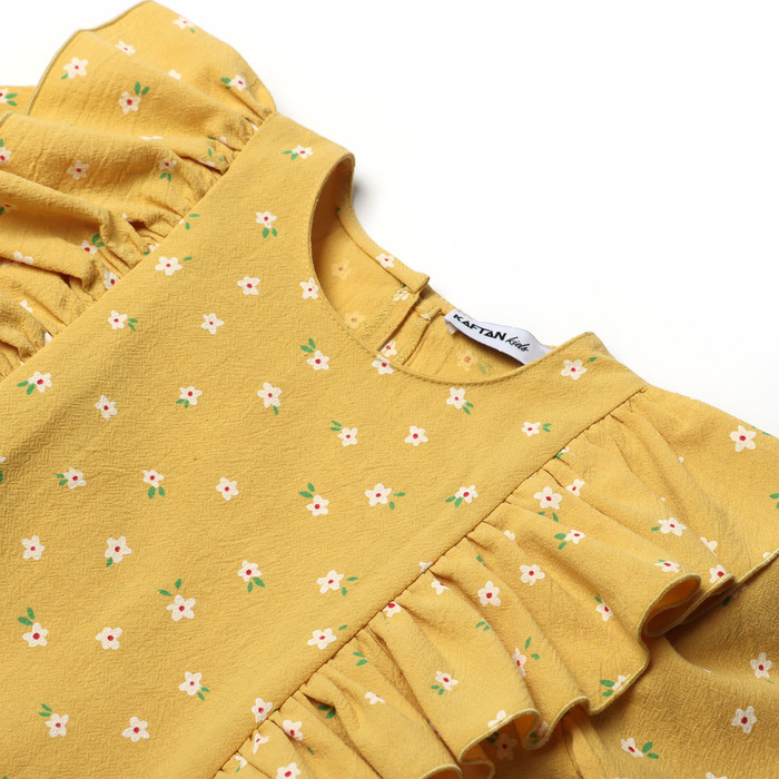 Платье детское с воланами KAFTAN, р.30 (98-104), желтый