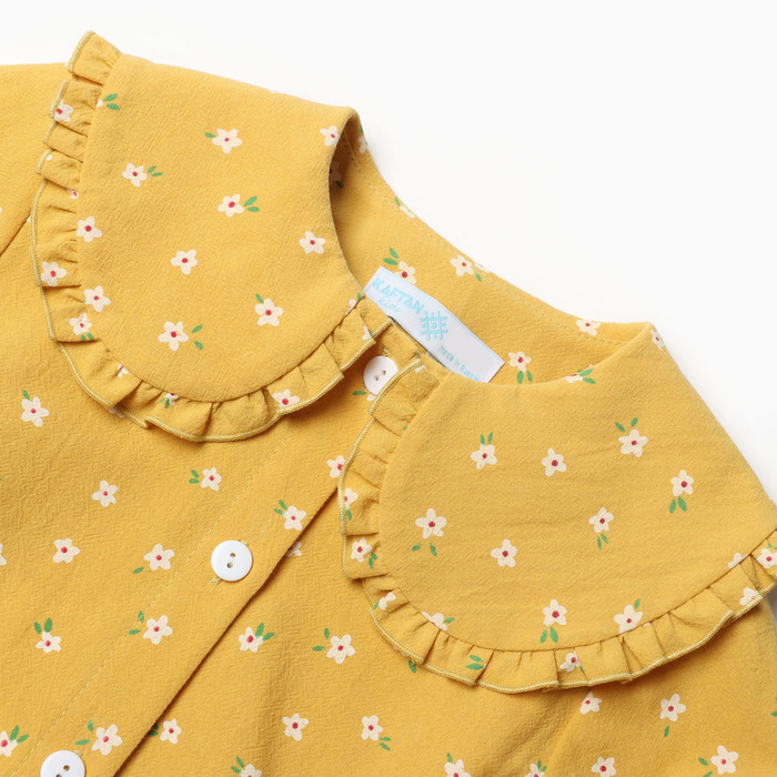 Рубашка детская с воротником KAFTAN, р.30 (98-104 см), желтый