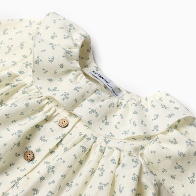 Платье для девочки KAFTAN: Summer cotton на пуговицах, цвет молочный, рост 98-104 см