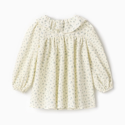 Платье для девочки KAFTAN: Summer cotton на пуговицах, цвет молочный, рост 98-104 см
