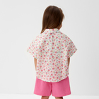 Костюм для девочки (рубашка и шорты) KAFTAN, р.30 (98-104), розовый - Фото 3