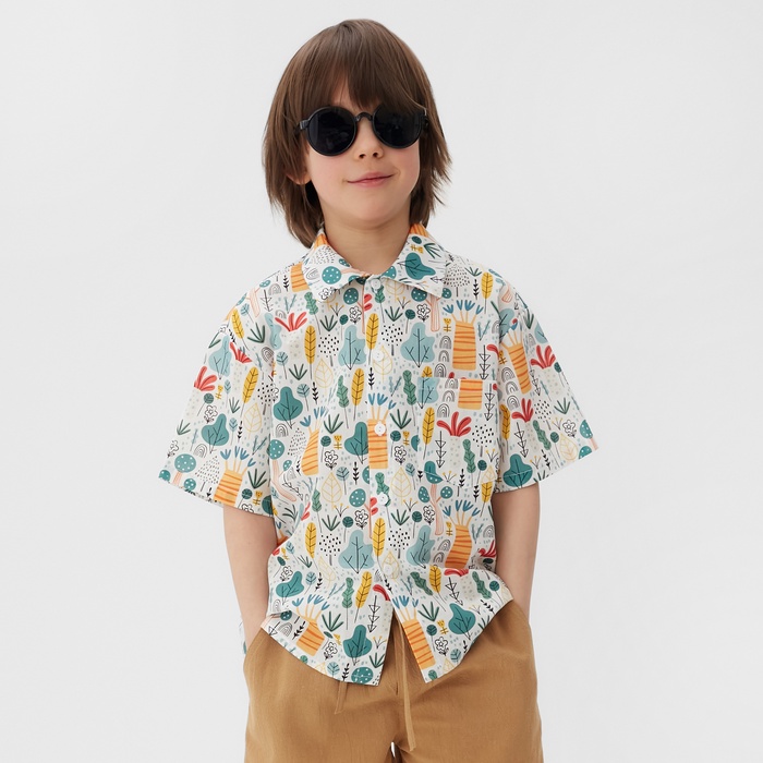 Рубашка для мальчика KAFTAN «Лес», размер 30 (98-104 см) - Фото 1