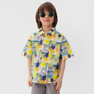 Рубашка для мальчика KAFTAN «Звери», размер 30 (98-104 см)