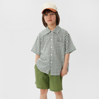 Костюм для мальчика (рубашка и шорты) KAFTAN, р.30 (98-104), зеленый - фото 321459519