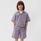 Костюм для мальчика (рубашка, шорты) KAFTAN, р.30 (98-104), серый - фото 110065263